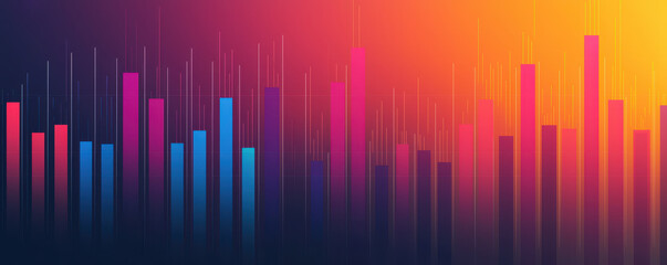 Poster - Colorful bar graph representing data trends and analysis