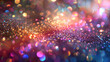 © TakoyakiAI - Colorful glittering particles in a dreamy abstract bokeh explosion. Soft glowing lights in warm and cool tones.