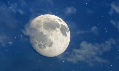 Wall Mural - full moon in a calm sky