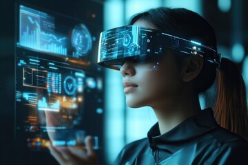 Aufkleber - Exploring augmented reality technology with mixed reality UI elements in a futuristic design setting