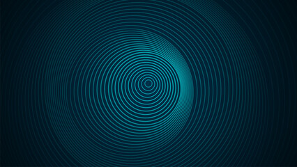 Poster - Dark background with circle shapes arranged in an orderly and dimensional manner.