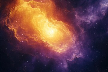 Poster - A vibrant nebula swirls in space, showcasing a breathtaking display of cosmic colors and energy.