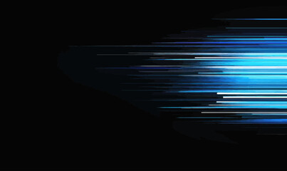 Poster - Modern Abstract Technology Background with High-Speed Glowing Blue Light Effect
