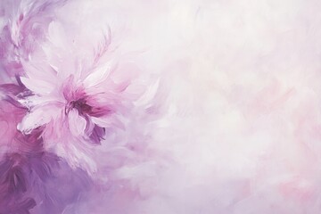 Poster - Soft floral abstract design featuring pastel shades of pink and lavender with a gentle fade, perfect for feminine decor or invitations