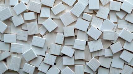 Poster - White square tiles creative design project interior space abstract layout top view modern aesthetics