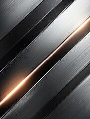 Fototapete - Dynamic metallic background with glowing lines creating an industrial aesthetic
