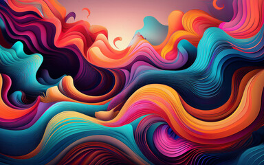 Wall Mural - Abstract coloring background of the gradient with visual wave, twirl and lighting effects