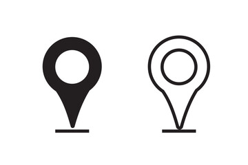 Poster - Location or map pin icon symbol. flat vector illustration