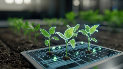 Poster - this conceptual showcases the of digital technology and precision agriculture highlighting the use o