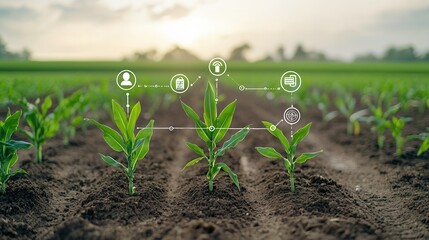 Poster - this image showcases the innovative approach to sustainable farming highlighting the growth of young