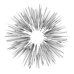 Poster - Radiant Burst of Dynamic Energy, starburst with radiating lines
