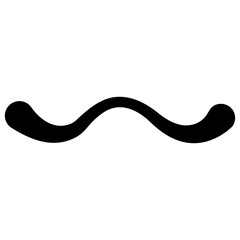 Poster - Wavy Black Line, on White Canvas Art Print