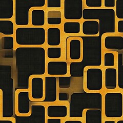 Aufkleber - Abstract Reticulated Design Interconnected Seamless Pattern for Modern Branding
