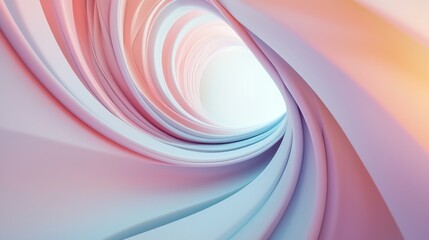 Wall Mural - Smooth pastel lines blending into abstract motion.