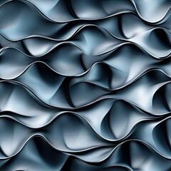 Poster - Abstract Ruched Metallic Pattern Layered Design for Fashion Texture and Backgrounds