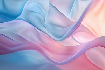 Wall Mural - Subtle pastel waves flowing in harmonious arcs.