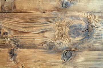 Wall Mural - Weathered pine wood with natural knots and cracks