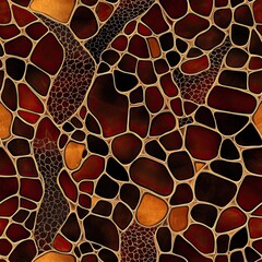 Aufkleber - Abstract Snakeskin Inspired Patterns Irregular Textures for Fashion Design