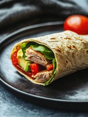 Poster - Fresh ingredients arranged on a plate for a delicious meal or snack