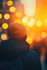 Poster - A person dressed in a hat and a jacket, suitable for various settings such as outdoors or formal events