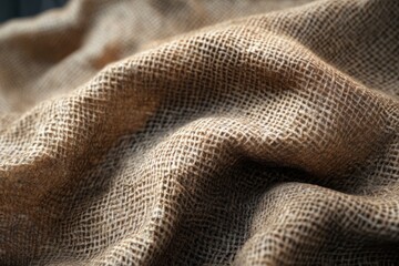Poster - A detailed view of the surface texture and pattern on a piece of burlock cloth