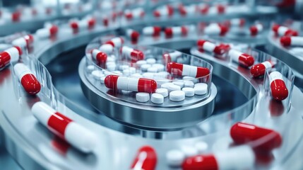 Poster - A pharmaceutical factory with robotic systems handling and packaging sterile medicine