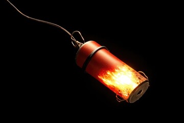 Aufkleber - A lone light shines brightly in the dark, providing illumination
