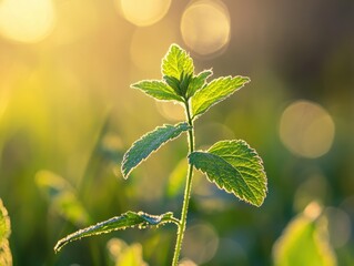 Poster - A close-up shot of a plant with a blurred background
