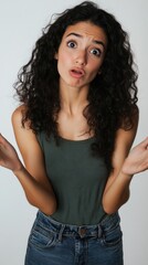 Aufkleber - A person with an unexpected reaction, suitable for illustrations about surprise or shock