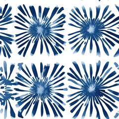 Poster - Dynamic Shibori Textile Bold Starburst Pattern Design for Fashion and Interiors