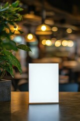 Poster - A single plant illuminated by a soft white light, suitable for use in wellness or science illustrations