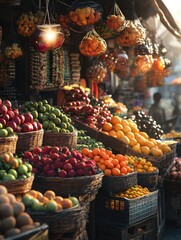 Poster - Fresh produce on display at a market or store