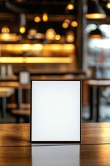 Poster - A decorative picture frame sits on top of a wooden table, perfect for displaying memories or art