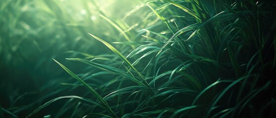 Poster - A close-up view of tall grass with intricate details and texture