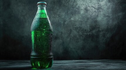 Poster - A single serving of carbonated drink on a flat surface, suitable for use in illustrations, advertisements, or product displays