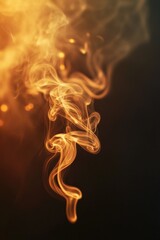 Aufkleber - A close-up shot of smoke on a black background
