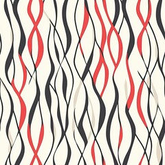 Poster - Reticulated Curved Lines Pattern Minimalist Geometric Design for Modern Branding