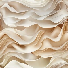 Poster - Elegant Ruched Fabric Texture Soft Pleats and Subtle Seamless Pattern Design