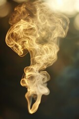 Aufkleber - A close-up shot of a lit cigarette with smoke billowing out