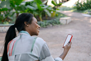 woman using a phone