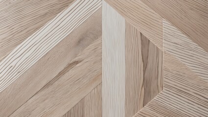 Poster - Diagonal wood grain pattern featuring bleached oak veneer in soft white and light beige hues, highlighting intricate textures and angles.