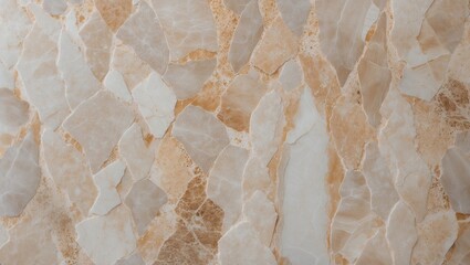 Poster - Natural beige and white marble texture with irregular patterns and warm undertones highlighting the elegance and uniqueness of stone surfaces.