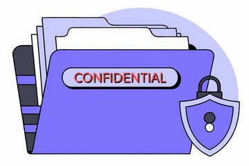 Poster - A purple folder labeled 