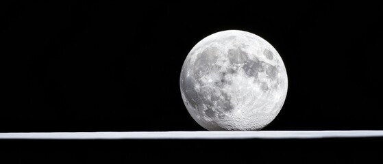 Poster - Minimalist Lunar Exploration High-Fidelity 8K Moon Visualization for Space Technology, Scientific Research, and Immersive Digital Astronomy Content