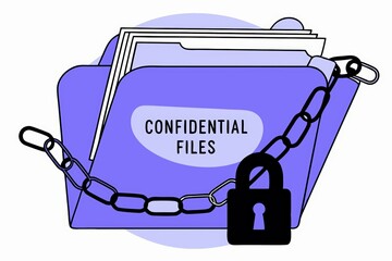 Poster - A purple folder labeled 