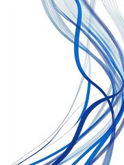 Poster - Dynamic blue and white waves flowing together creating a beautiful seascape of natural energy