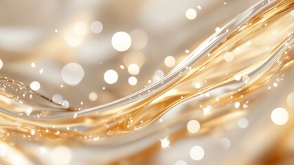 Poster - shiny golden fabric radiating luxury, catching light with delicate glitter, embodying elegant celebratory glamour background