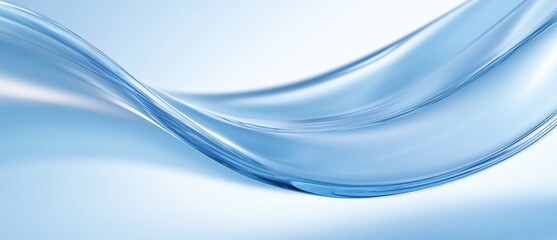 Abstract blue curved glass background wallpaper texture for modern design