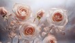 © Photo by mQ - Frosted glass effect with blurred roses in soft neutral tones, creating a sophisticated and high-end look