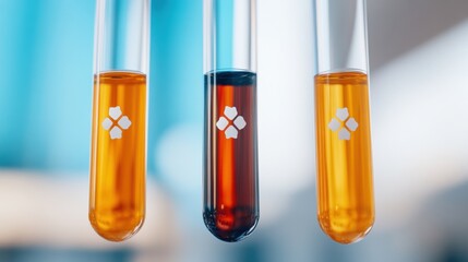 Poster - Precision Medicine Visualization Cutting-Edge Biotech Research with Vibrant Liquid Testing - Innovative Healthcare Solutions for Next-Generation Diagnostic Breakthroughs